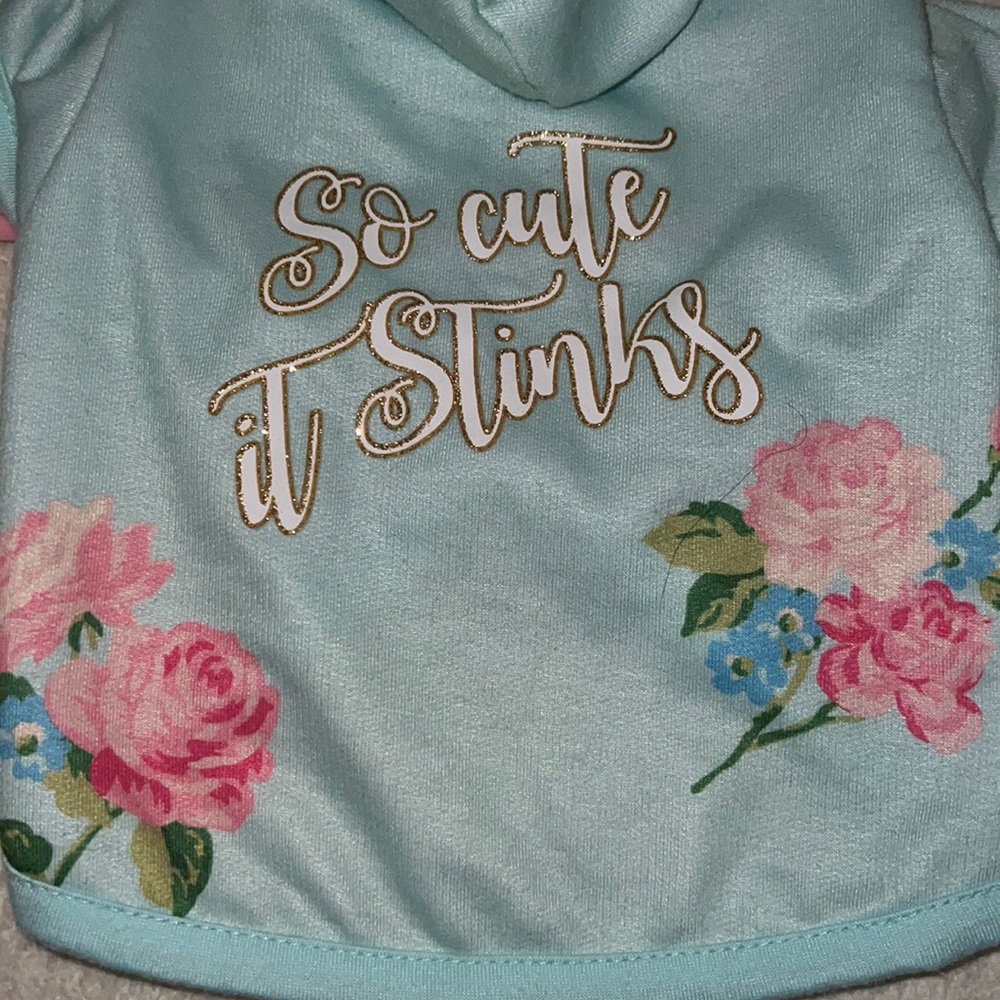so cute it stinks pullover dog hoodie - Picture 7 of 7